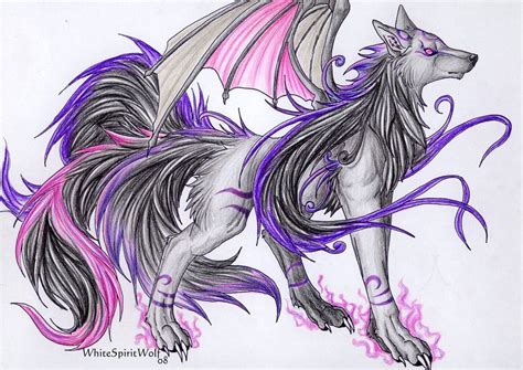 Now, here is the primary photograph. Gallery For > Purple Anime Wolf | Mythical creatures art ...