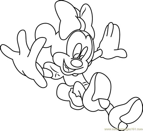 High quality free printable coloring, drawing. Disney Minnie Mouse Coloring Page - Free Minnie Mouse ...