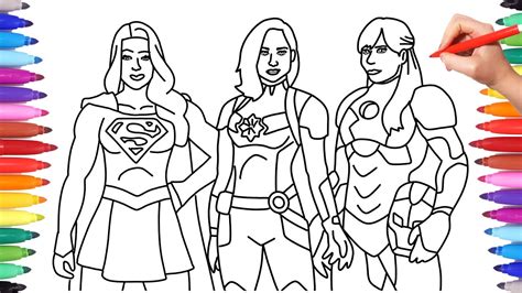 Maybe you would like to learn more about one of these? SUPERHEROES COLORING PAGES // How to draw SUPERGIRL ...