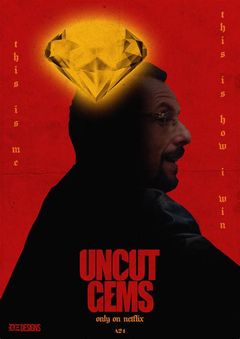 UNCUT GEMS - 'The Green Knight' Style Poster : A24