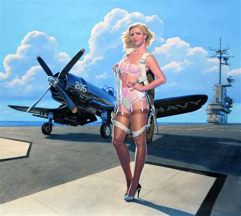 Collection of aviation pin up and nose art copyrights belong to their respective owners. Greg Hildebrandt | Every aircraft carrier should have a ...