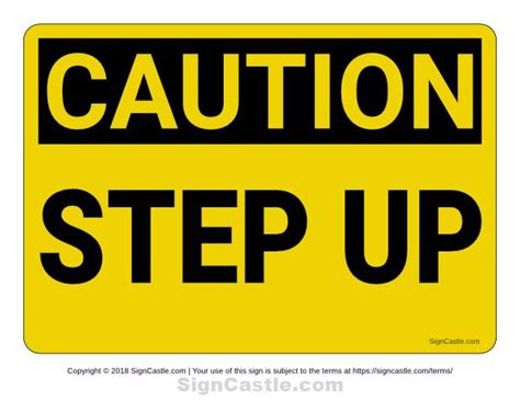 Steps to sign up for amazonsmile. Free printable "Step Up" caution sign. Download it at ...