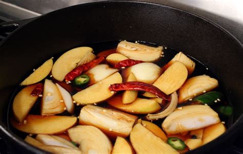 Meanwhile, add water, ganjang, and your cut vegetables to a stock pot and bring it to a boil. Ganjang-gejang (Raw crab marinated in soy sauce) | Recipe ...