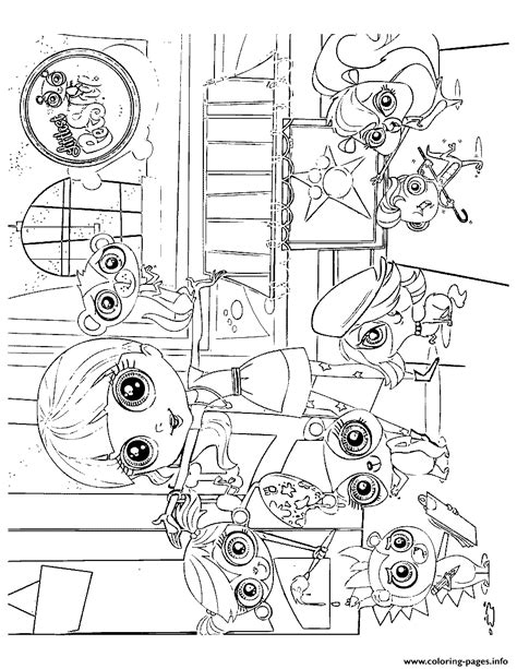 Littlest pet shop coloring pages 12 lps figurine dolls online. Littlest Pet Shop 24 Coloring Pages Printable