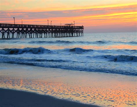 Surfside beach is a village in south carolina and has about 4790 residents. Sunrise in Surfside Beach, South Carolina Pier | Click on ...