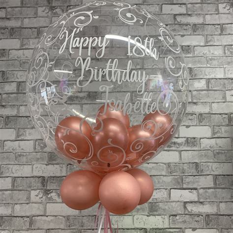 We can bring a smile to your loved one's face with anniversary flowers and valentine's day flowers or show your sentiments with sympathy funeral flowers. Rose gold and white filigree pretty bubble balloon ...