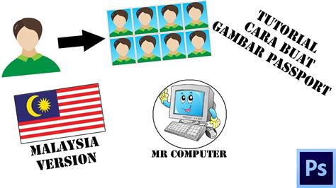 Passport photo must be in the size of 50 x 35 mm with a white background. #1 Tutorial membuat gambar passport Malaysia Version - YouTube