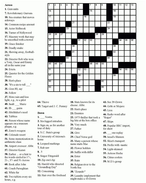 Daily easy quick and cryptic crosswords puzzles. Printable Games For Adults | Activity Shelter - Printable Crossword Adults | Printable Crossword ...