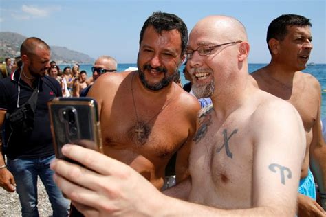 Matteo salvini on beach editorial stock photo stock image italy to decide on salvini s vote of no confidence salvini pulls the plug plunges italians to fall election matteo salvini s beach antics offend allies world the times italy pm faces confidence vote as fresh elections loom. Politician Hits the Beach in Style, Enjoys a Gala Time ...