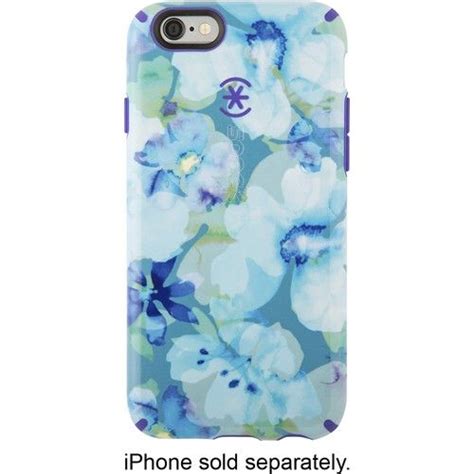 Aqua floral blue pattern/ultraviolet purple. Speck Inked Hard Shell Case for Apple® iPhone® 6 and 6s ...