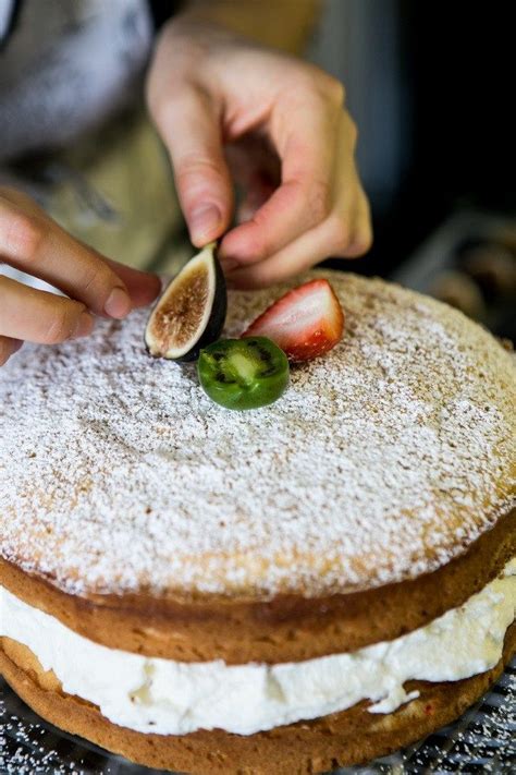 Loosen cake with a spatula and shake from pan. Sponge Cake with Cream, Fruit & Berries | Art de Fête ...