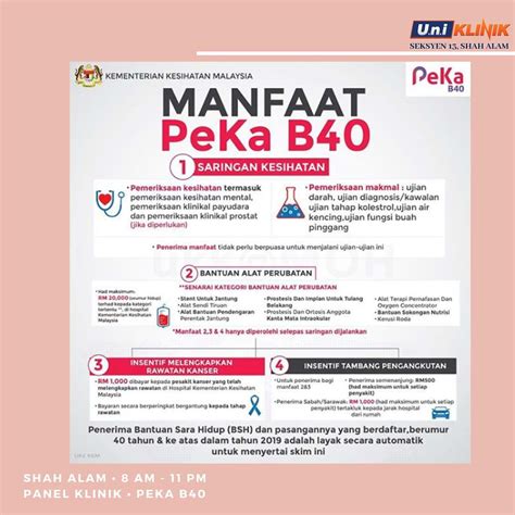 Semakan info peka b40 is a free books & reference app. PANEL CLINIC PEKA B40 - U.n.i Klinik Shah Alam