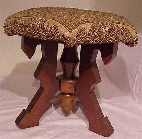 Buy victorian footstool and get the best deals at the lowest prices on ebay! GORGEOUS!! ELEGANT! ANTIQUE BEADED SILK PADDED TOP HEXAGON ...