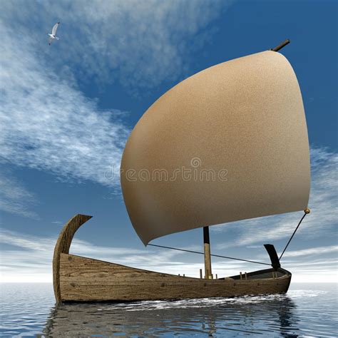 Ook oude gebruikt boten met schade, achterstallig onderhoud of motordefect. Oude 3D Zeilboot - Geef Terug Stock Illustratie - Illustratie bestaande uit water, hout: 48747070