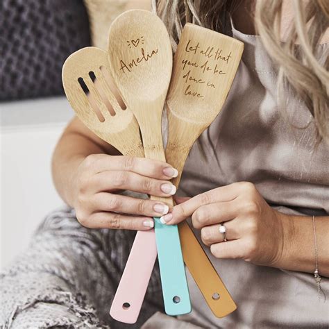 Check out our baking gift set selection for the very best in unique or custom, handmade pieces from our cooking utensils & gadgets shops. Personalised Wooden Spoon Baking Set in 2020 | Baking set ...