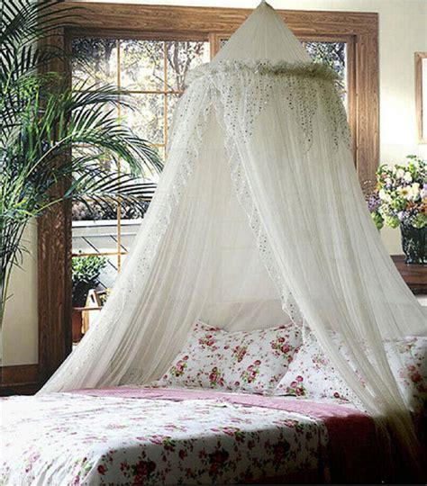Mosquito net bed canopies can give ordinary bedrooms a romantic touch. SPARKLE BLING BED CANOPY MOSQUITO NET WHITE