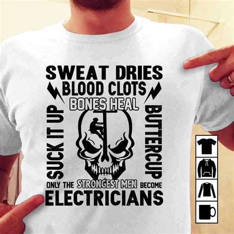 Make sure you are comfortable with the electrician before hiring him or her. Electrician Strong Men Become Electricians Shirt T Shirt ...