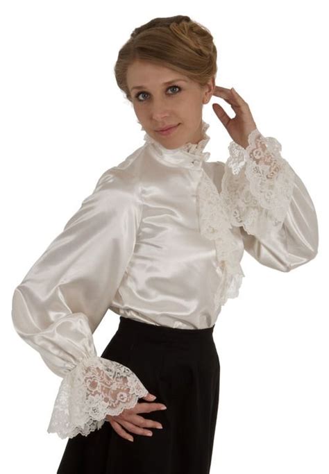 Karina is wearing a size s in the silk set paired with the leather belt off white. Satin jabot blouse | Satin blouses, Shiny blouse