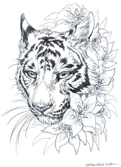 Tiger tattoo designs and ideas for men and women. Sketch : tigerlilies by leptailurus-serval on deviantART ...