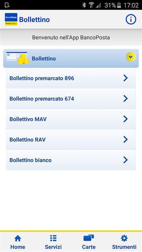Paga in tutto il mondo anche online con la carta di debito postepay. BancoPosta - App Android su Google Play