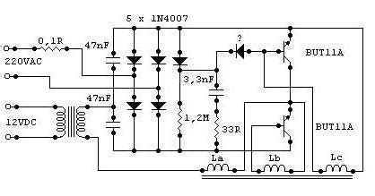 .beim unbelasteten transformator • voltage transformation on a transformer. Schaltplan Elektronischer Trafo