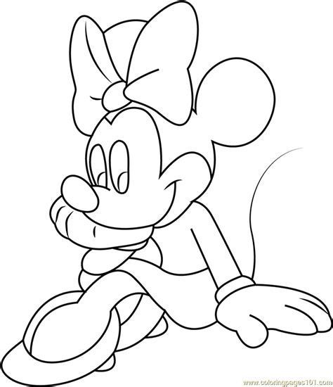 Mickey and minnie are searching for goodies in the big picnic basket, while goofy is looking. Minnie Mouse Coloring Pages Pdf at GetDrawings | Free download