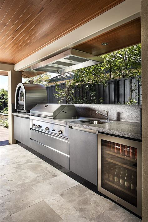 This diy outdoor kitchen has stainless steel and tile and it couldn't be easier to build. Outdoor Kitchen Ideas on a Budget (Affordable, Small, and ...
