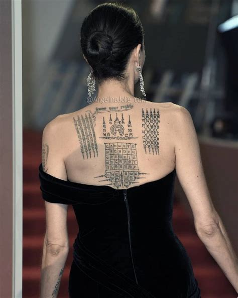 Angelina jolie has revealed a brand new ink tattoos on her body parts for extra beauty. Angelina Jolie on Instagram: "#AngelinaJolie #tattoo" in ...