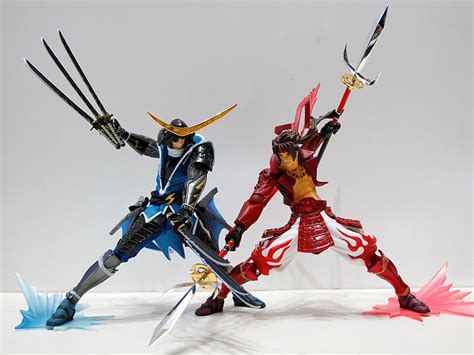These long awaited revoltech figures feature numerous swappable parts to recreate scenes and poses from the hit anime and video games(one was released in the us on ps2 as devil kings). Revoltech Sengoku Basara Figures Released - The Toyark - News