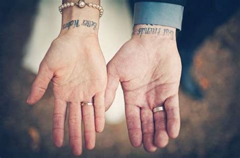 The star on the man's back is quite large and distressed, giving it a more rustic feel. 50 Greatest Matching Tattoos for Couples and Individuals