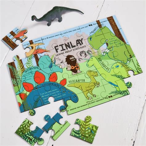 Buy now, pay later with paypal. Personalised Learn About Dinosaurs Wooden Jigsaw Puzzle ...