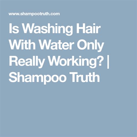 Consumer safety guide is here to help inform the public of consumer product safety information involving products, drugs, and devices that are currently on the market. Is Washing Hair With Water Only Really Working? | Shampoo ...