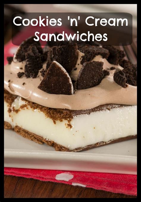 Chocolate chip cookie dough frozen yogurt is made with just three ingredients will satisfy those sweet cravings without much effort. Cookies 'n' Cream Sandwiches | Recipe | Diabetic friendly desserts, Frozen dessert recipe ...