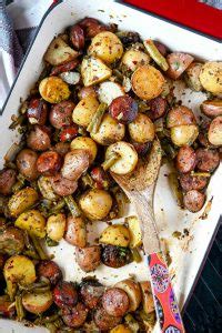 Cover dish with foil and bake for 30 minutes. Sausage, Green Bean Potato Bake - Butter Your Biscuit