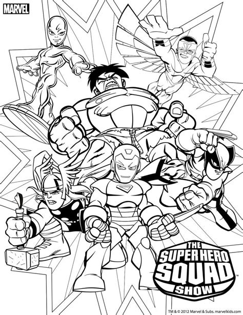 In super spy ryan, ryan is transported into an animated virtual reality world where he and his friends must become the ultimate super spies. marvel heroes squad Colouring Pages | Superhero coloring ...