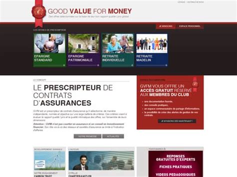 Learn vocabulary, terms and more with flashcards, games and other study tools. Goodvalueformoney.fr : lancement du premier site Internet de prescription d'assurance vie