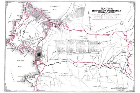 Gm johnson uses advanced technology to design and publish maps. Monterey Peninsula 1923 Map Photograph by California Views ...