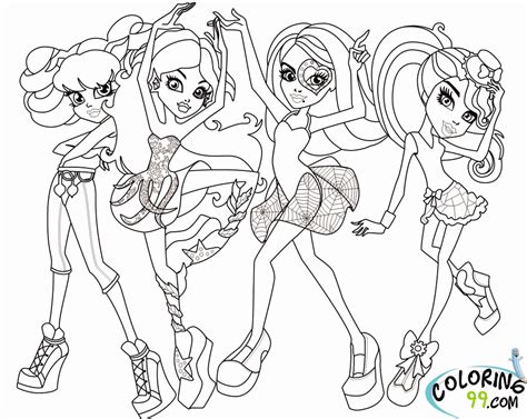 Barbie leopard rainbow hair dolls. All Monster High Dolls Coloring Pages - Coloring Home