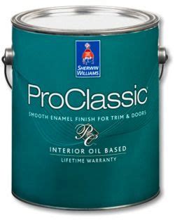 It is great for those areas of the house that require. Sherwin Williams ProClassic Smooth Enamel Satin Finish ...