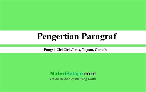 Tulisan pertama agak mendalam sekitar lima ketukan spasi. Pengertian Paragraf - Fungsi, Ciri Ciri, Jenis, Tujuan, Contoh