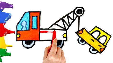 It will enable him to put across once the kid learns how to draw a cartoon character, he can then learn to play around and decorate it. TOW TRUCK coloring | How to draw a tow truck for kids and ...