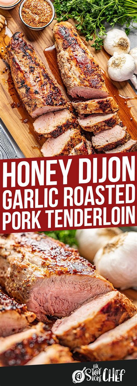 Remove foil, spoon some more sauce over the loin and cook for about another 30 minutes or until the loin interior temperature reaches about 145°f. Honey Dijon Garlic Roasted Pork Tenderloin | Recipe in ...