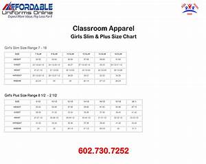 Best Affordable Uniforms Online Size Chart Call Us 6027307252