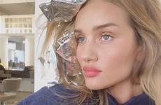 rosie huntington whiteley instagram before after insanely prove she beautiful hair