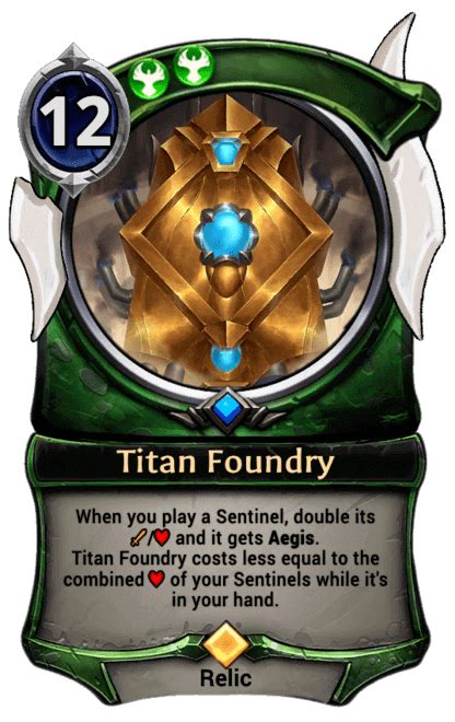 Summoned by the kobolds of o'ghomoro, the lord of crags maintains an air of forbearance rarely seen in the realm's other primals. Titan Foundry | Eternal Cards | Eternal Warcry