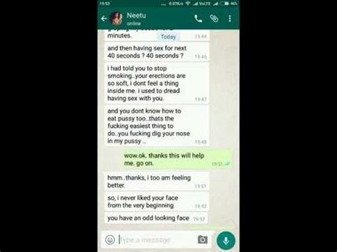The handiest communication channel for your website clients. Leaked whatsapp chat of a cheating girlfriend ! - YouTube