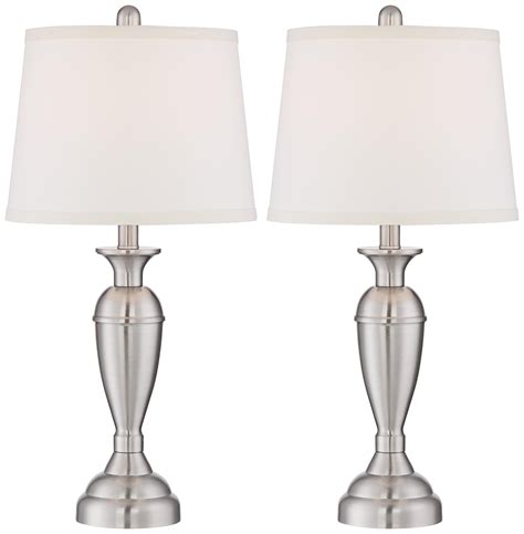 This lively lamp is a true sailor's delight, and the soft beige fabric. Blair Brushed Nickel Metal Table Lamp Set of 2 - #8J906 ...