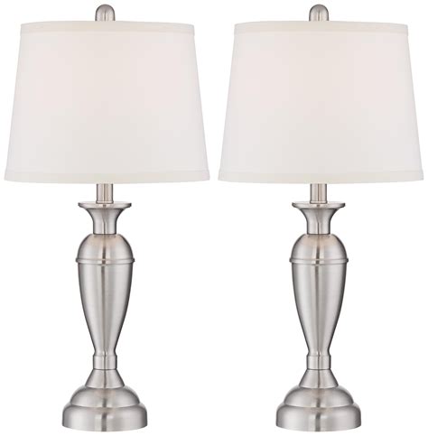 This lively lamp is a true sailor's delight, and the soft beige fabric. Blair Brushed Nickel Metal Table Lamp Set of 2 - #8J906 ...