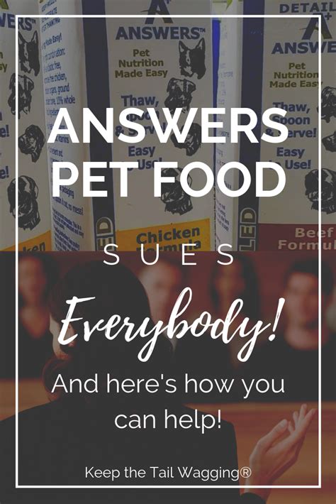 Learn which foods to choose and which you may want to avoid. Answers Pet Food Sues EVERYBODY | Food animals, Dog safe ...