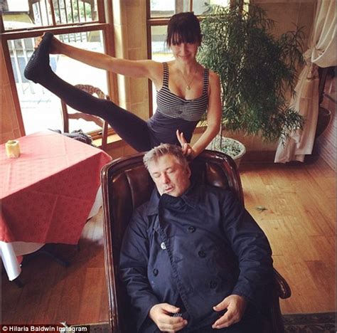 When it comes to perspective in yoga it's not about where you're looking outward, but where you're looking inward. Hilaria Baldwin strikes a yoga pose while Alec takes a snooze in funny photobomb | Daily Mail Online